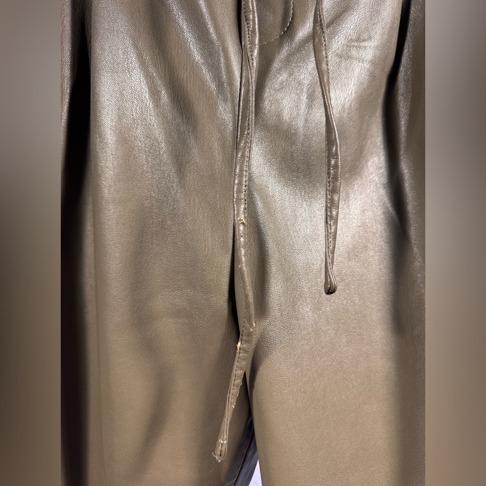 Industry Brown Pleather Pants - Picture 2 of 8